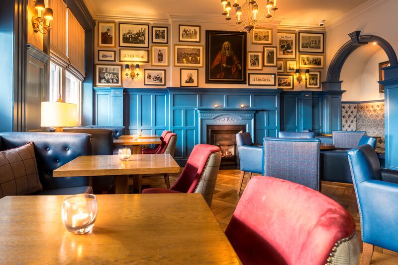 The Wig and Gown restaurant at Bishop's Gate Hotel, Derry, where the food is excellent and some comfortable rooms overlook the beautiful grounds of St Columb’s Cathedral