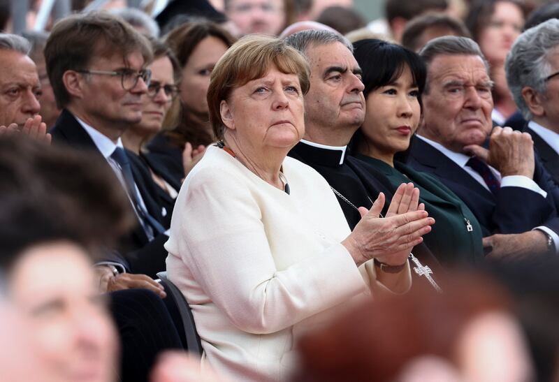 Former chancellor Angela Merkel. Photograph: Liesa Johannssen/AFP via Getty Images