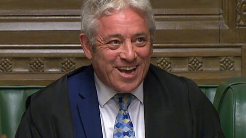 John Bercow, speaker of the House of Commons called the result. Photograph: EPA/UK Parliamentary Recording Unit