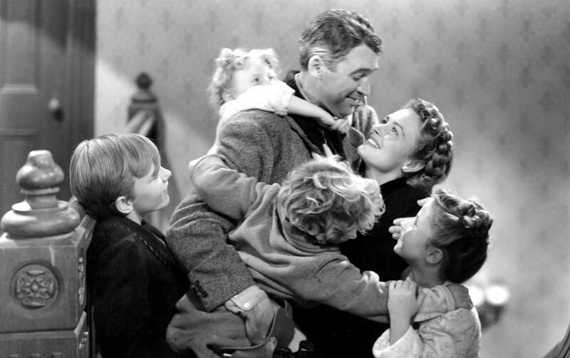 Hames Stewart and Donna Reid in It's a Wonderful Life