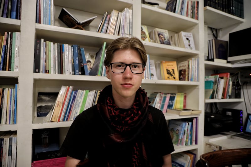 Andrey X is an independent Russian Israeli journalist and activist working in the occupied West Bank. Photograph: Hannah McCarthy