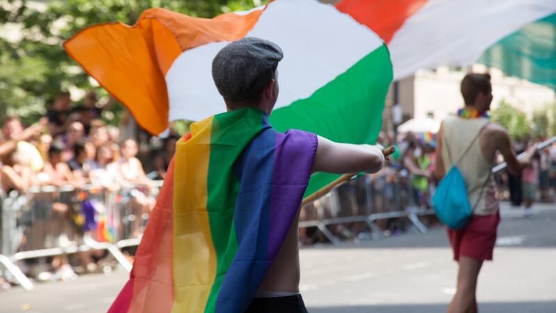 Flying Irish at the NYC Pride Parade. Photograph: Keryn Lowry