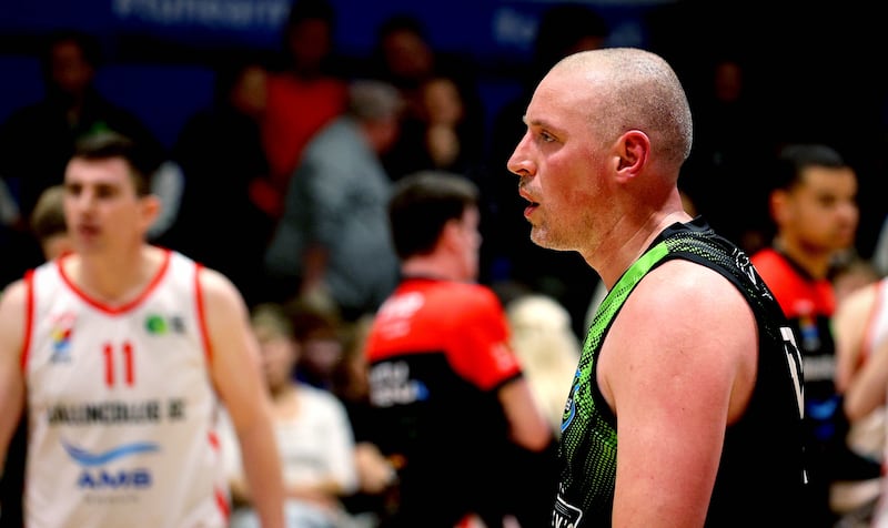 Tralee Warriors’ Kieran Donaghy dejected after the game. Photograph: Ryan Byrne/Inpho 