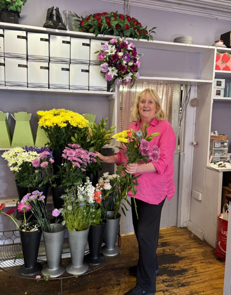 Local florist Kay Curtin: 'It is very sad. I didn’t know her.' Photograph: Olivia Kelleher
