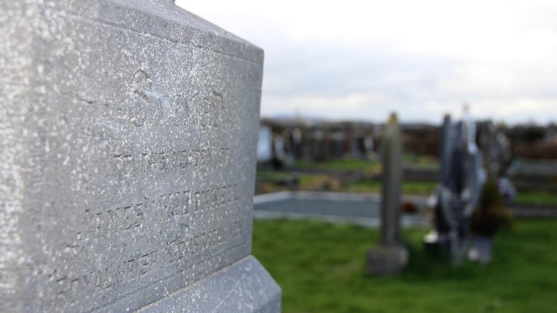 The faded headstone to Constable James McDonnell who was killed during the Soloheadbeg ambush states that he died in the line of duty. Photograph: Ronan McGreevy