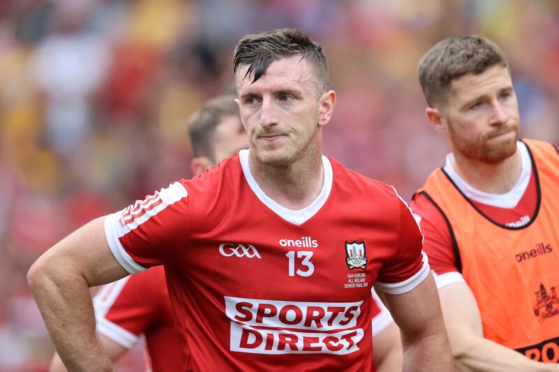 Cork's Patrick Horgan dejected after the game. Photograph: Bryan Keane/Inpho