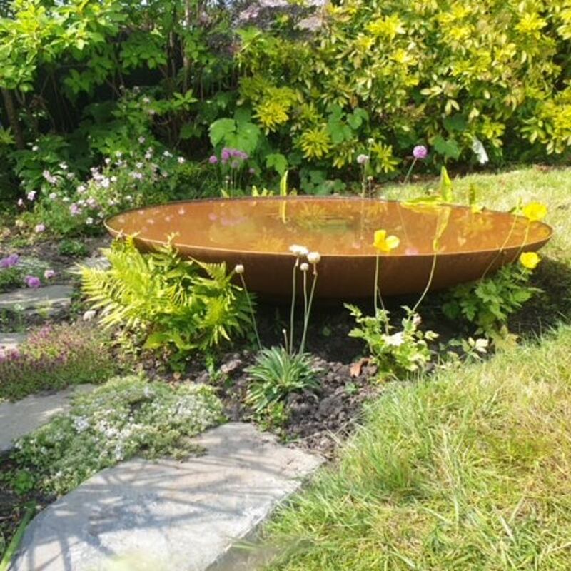Corten water bowl