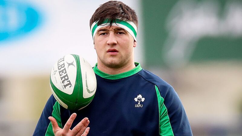 Tom Clarkson’shas filled the hole at Leinster  left by Jack Aungier joining Connacht, Roman Salanoa going to Munster and Vakh Abdaladze’s injury. Photograph: Tommy Dickson/Inpho