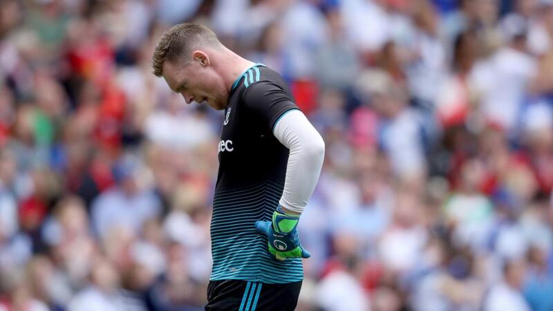 Monaghan’s Rory Beggan dejected after the game. His late ballooned effort summed up a day when Monaghan deviated from their game plan. Photograph: Oisin Keniry/Inpho