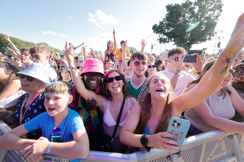 Electric Picnic: Cian Ducrot fans on Saturday. Photograph: Alan Betson

