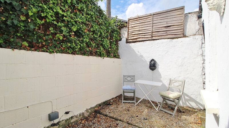 The rear garden area faces northeast.