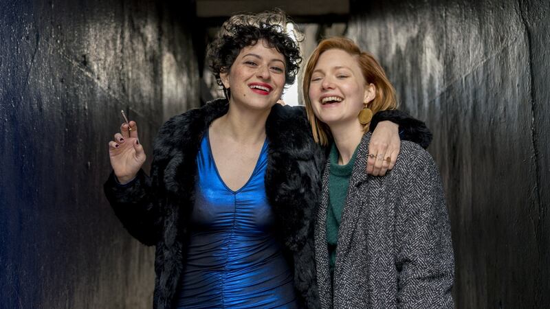 ‘Animals’, starring Holliday Grainger (right) and Alia Shawkat, is an Irish-Australian film co-produced by Vico Films, the company behind ‘The Young Offenders’.