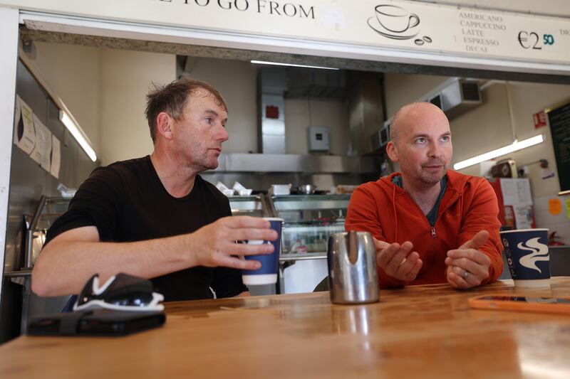 'There is a danger that people in Fettercairn are a bit forgotten about,' says People Before Profit TD Paul Murphy (right), sitting with his party colleague Gino Kenny. Photograph: Nick Bradshaw