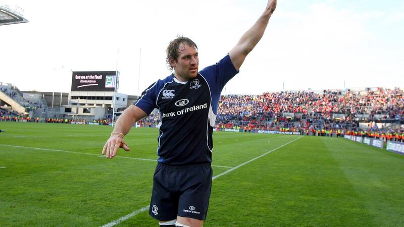Rock Elsom celebrates Heineken Cup semi-final victory in 2009. Photograph: Dan Sheridan/Inpho
