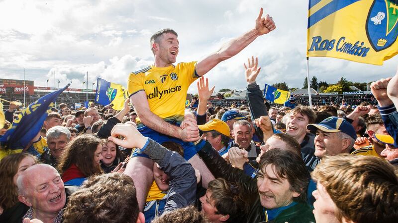 Roscommon’s Cathal Cregg celebrates after beating Galway to win the Connacht senio football championship. Photo: Tommy Dickson/Inpho