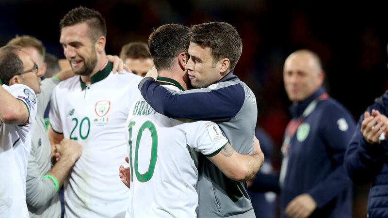 Martin O’Neill refused to rule out the possibility of Seamus Coleman returning to the Ireland squad for their World Cup playoffs next month. Photograph: Ryan Byrne/Inpho