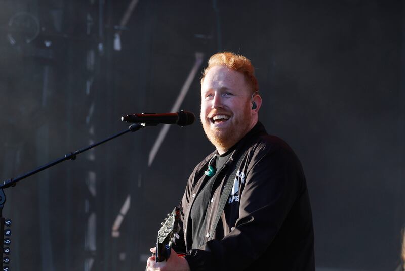 Gavin James  performing on the Main Stage on Sunday. Photograph: Alan Betson/The Irish Times

