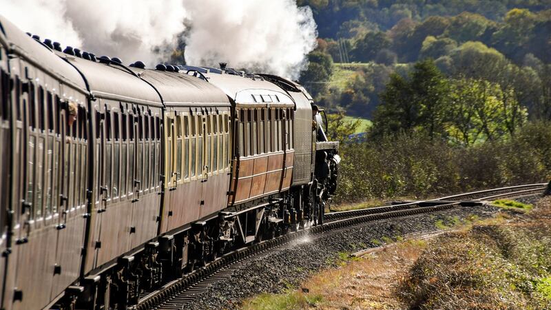 A vintage steam engine in the English countryside. Photograph: iStock