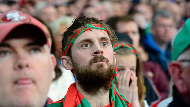 A Mayo fan during during the match between Dublin and Mayo All Ireland at Croke Park Photograph: Cyril Byrne / The Irish Times