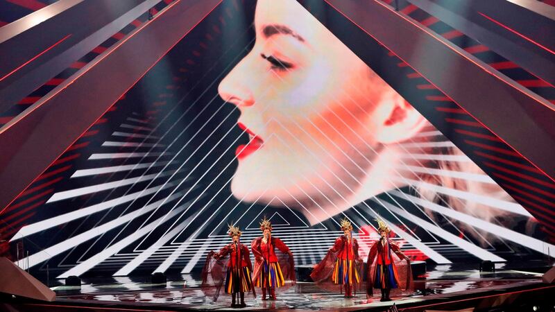Poland's Tulia perform the song Fire of Love (Pali si?) during the first semi-final of the 64th edition of the Eurovision Song Contest 2019 at Expo Tel Aviv on May 14, 2019, in the Israeli coastal city. (Photo by Jack GUEZ / AFP)JACK GUEZ/AFP/Getty Images