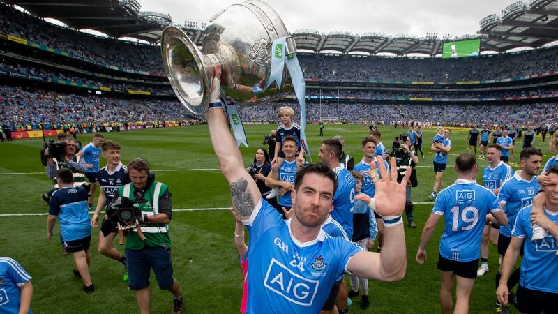 Michael Darragh Macauley was a late substitute for Dublin but had a positive impact. Photograph: Morgan Treacy/Inpho