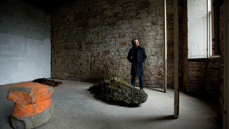 Admirable success: Michael Joo with This Beautiful Stripped Wreckage (Which We Interrogate), at EVA