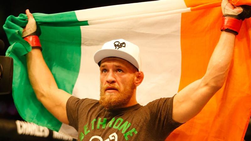 Conor McGregor after his win over Max Holloway in Boston. Photograph: Getty Images