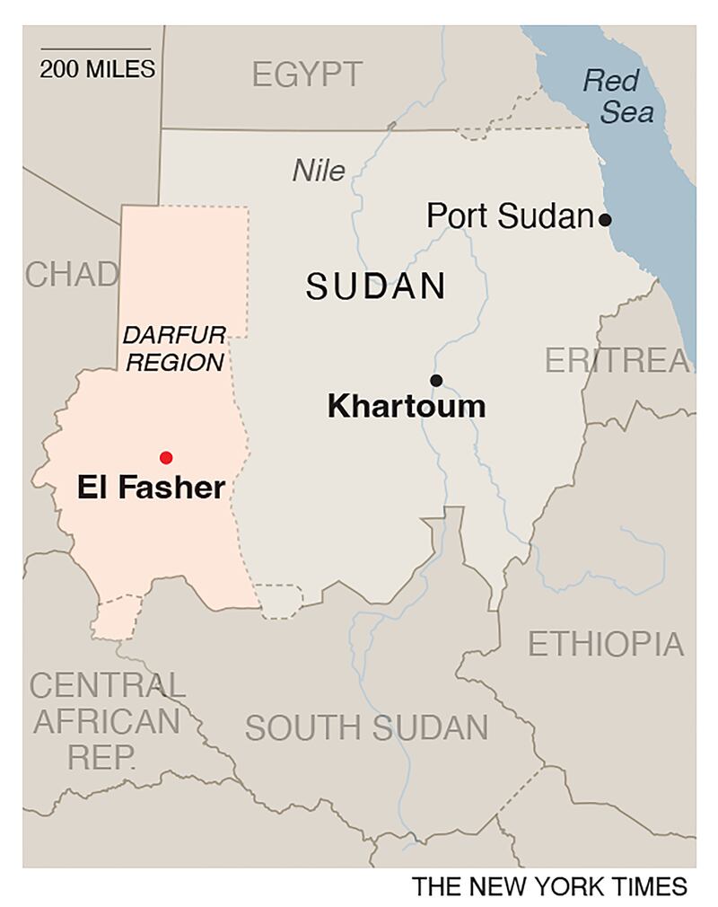  A powerful paramilitary group has encircled El Fasher, the last remaining obstacle to domination of the sprawling Darfur region, raising alarm about mass killings if the city is taken. Map: New York Times