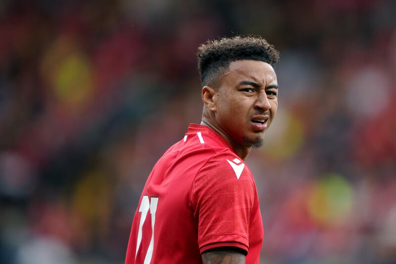 Nottingham Forest's new signing Jesse Lingard. Photograph: Zac Goodwin/PA