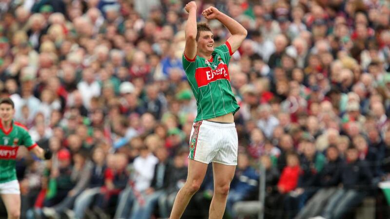 Aidan O’Shea celebrates victory for Mayo in the 2008 Connacht minor final. Photographs: Cathal Noonan/Inpho