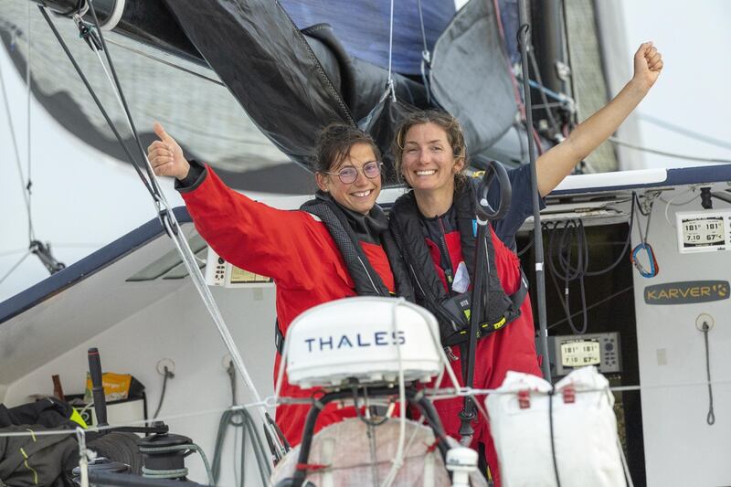 Pamela Lee and her French team-mate Tiphaine Ragueneau are one of only three all-women teams out of a total of 95 teams in the race. Photograph: Nicolas Touzé