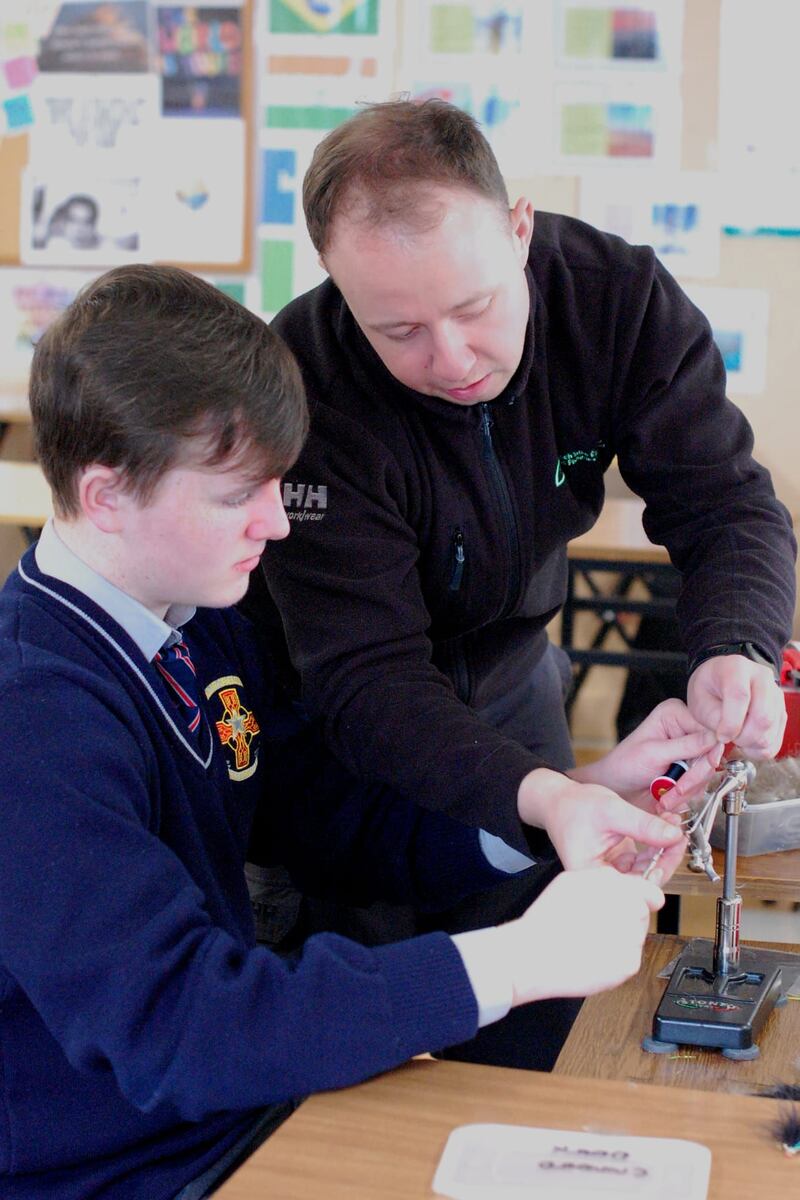 Fly tying instruction - part of the Dublin Angling Initiative programme.