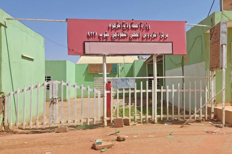 A shuttered medical centre in southern Khartoum on Monday, May 8th, 2023, as fighting continues between Sudan's army and paramilitary forces. Photograph: AFP/Getty