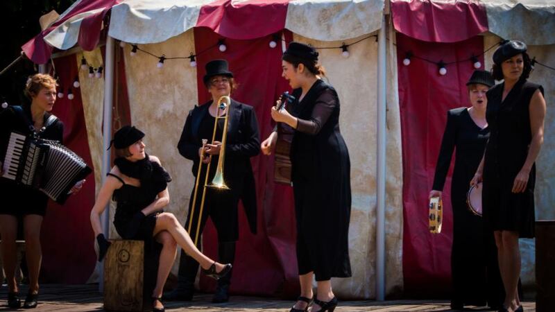 More tame than shrew: the all-woman cast of the Globe Theatre production of ‘The Taming of the Shrew’