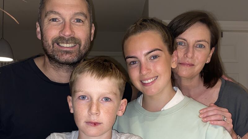 Keith Walsh and his family Finn, Anna and Suzanne. ‘If anyone else is considering giving up alcohol for health reasons, I would say to stay off it for at least a month’