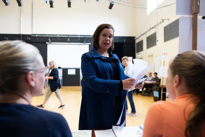 One of the big surprises of the election so far is the fall in support for Mary Lou McDonald's party. Photograph: Sam Boal/Collins 