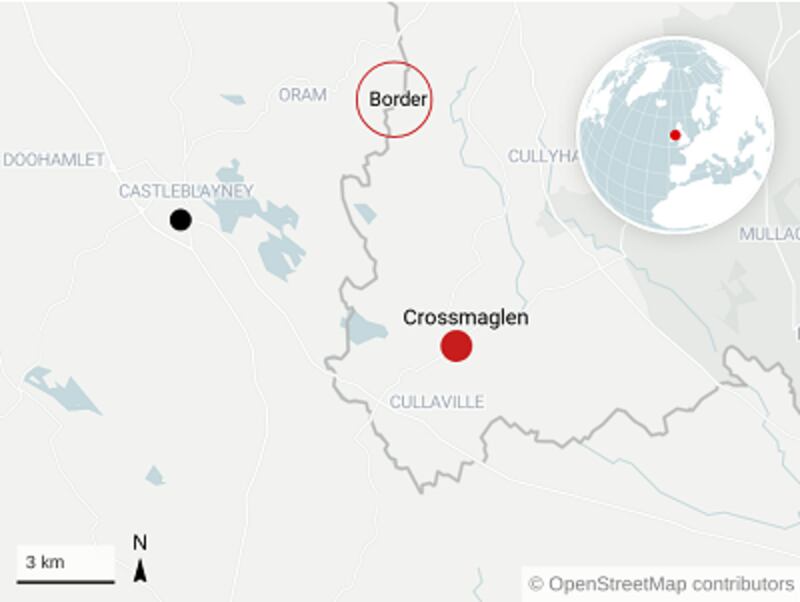 Crossmaglen, in Co Armagh, is only a few kilometres from the Border