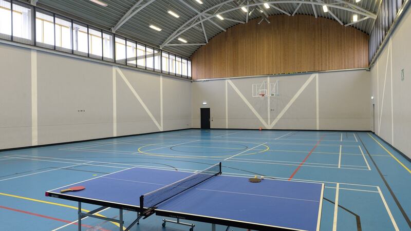 The  sports hall at Oberstown. Photograph: Dara Mac Donaill/The Irish Times