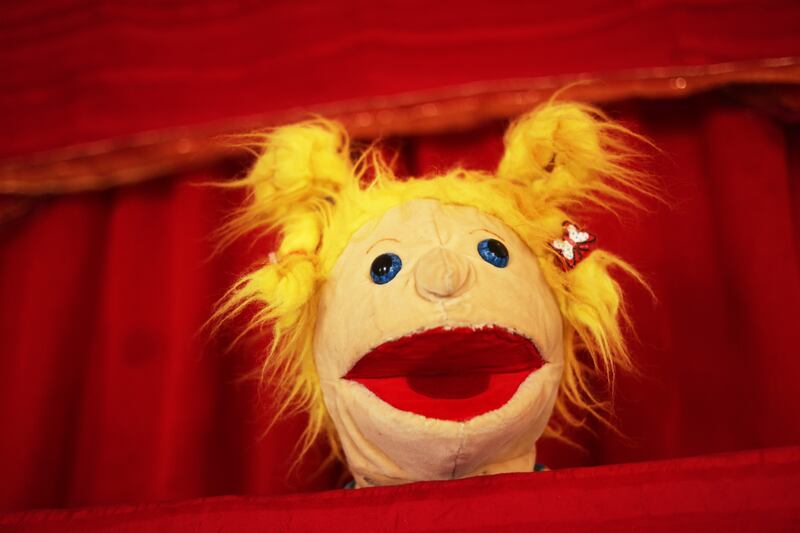 Carmel Balfe's puppet Maggie in action. Photograph: Bryan O'Brien
