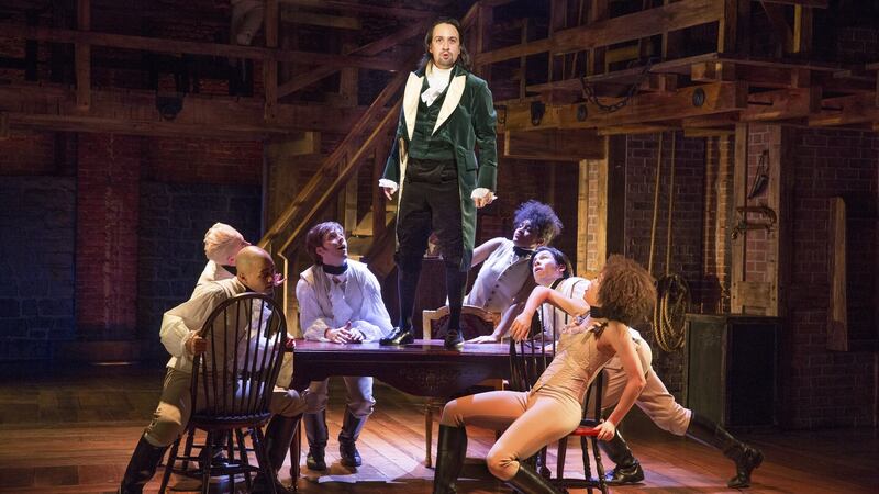 Lin-Manuel Miranda as Alexander Hamilton in the musical Hamilton at the Public Theater in New York. Photograph: Sara Krulwich/The New York Times.