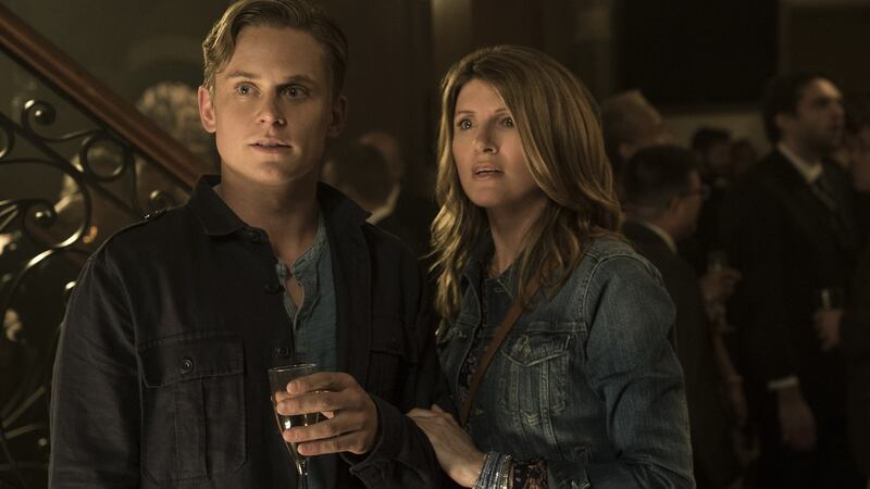 Billy Magnussen and Sharon Horgan in Game Night