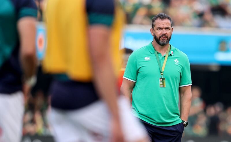 Andy Farrell's last match at the helm of Ireland before an eight-month sabbatical will be against Australia in November. Photograph: Dan Sheridan/Inpho