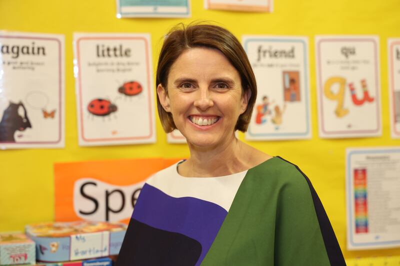 Dallas Hartland, who obtained her teaching qualifications in Australia, now teachers at St Aidan's National School, Tallaght, Dublin. 'Whichever way you cut it, it would be quicker to train as a medical consultant,' she says. Photograph: Nick Bradshaw