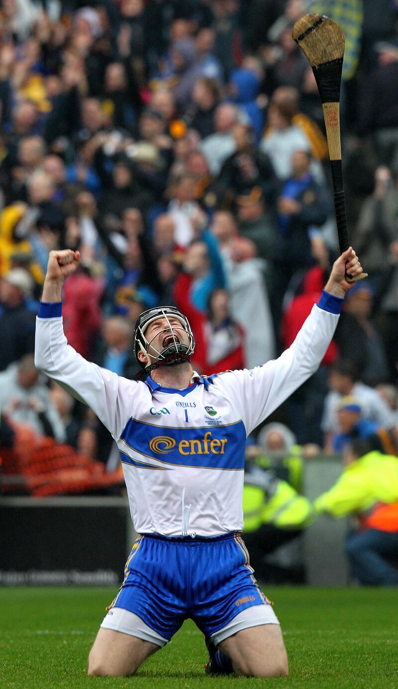 Tipperary's Brendan Cummins celebrates after the final whistle in the 2010 All-Ireland final. Photograph: Lorraine O'Sullivan/Inpho