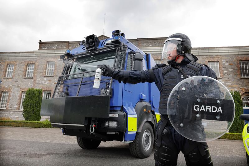 The Garda now have two water cannons. Photograph: Alan Betson

