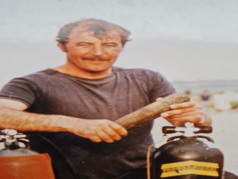 Noel Long, who was a keen diver and biker, pictured in 1980s