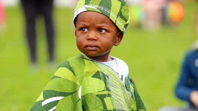 Dean Moore (16 months) at Africa Day 2017 at Farmleigh  in Dublin’s Phoenix Park. Photograph: Marc O’Sullivan