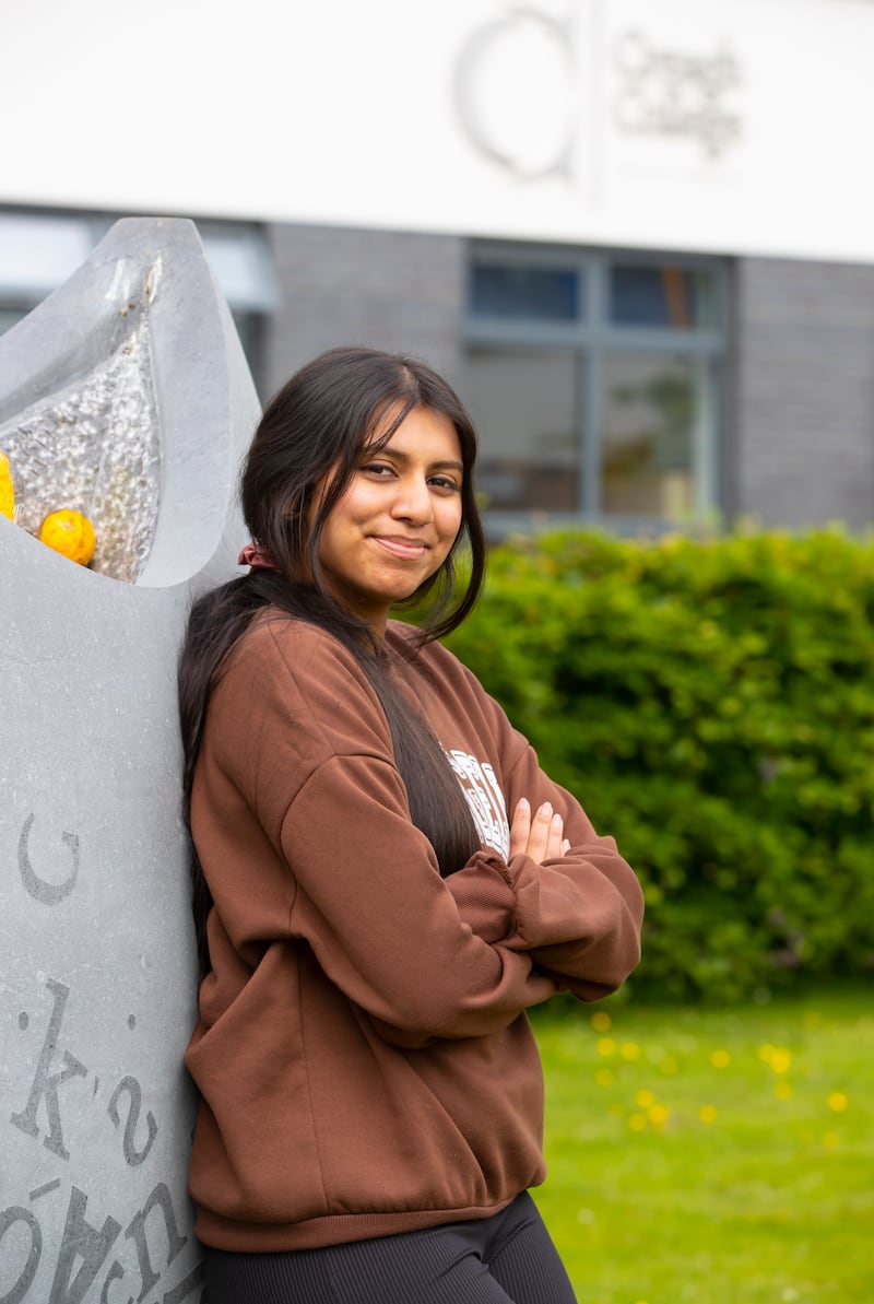 Santhwana Saju, a Leaving Cert student at Creagh  College, Gorey, Co Wexford. Photograph: Patrick Browne