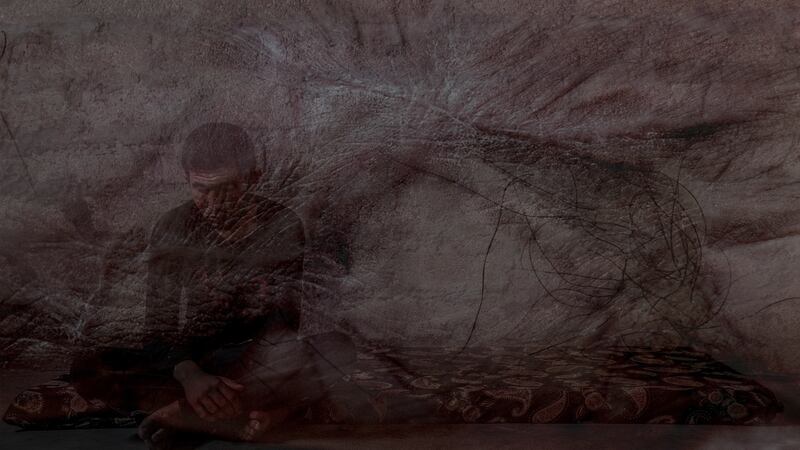 Ayman Farouq (16): “My family is from Tal Qasab, south of Mount Sinjar. One day, in 2015, I was injured by a mine. I lost my left arm and got shrapnel in my feet and my legs.” Photograph: Emilienne Malfatto