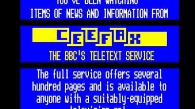 Teletext: the service was rarely perfect and was very patchy for a long time